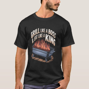 Meat Smoking Dad Design Funny BBQ Grill Meat Smoke T-Shirt