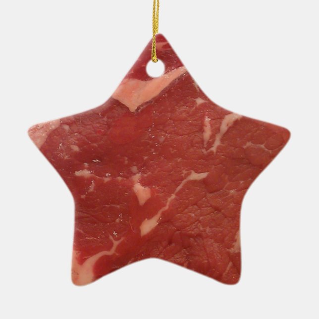 Meat Texture Ceramic Tree Decoration (Front)