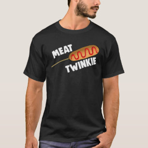 Meat Twinkie Corn Dog Corn Dogs Foodie Men Sausage T-Shirt