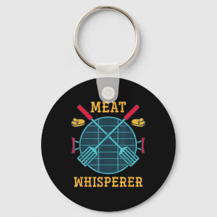 Meat Whisperer Funny Smoked Meat Grilling Bbq Chef Key Ring