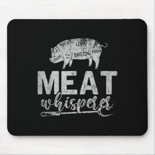 Meat Whisperer Grilling Meat Smoking Bbq Funny Bar Mouse Mat