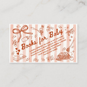 MeatBall Italian Baby Shower Books for Baby Enclosure Card