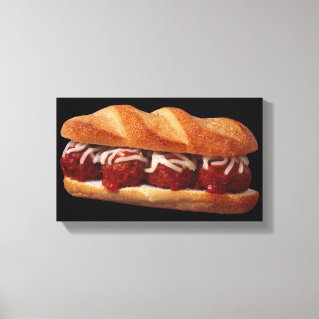 Meatball Sub Canvas Print (Front)