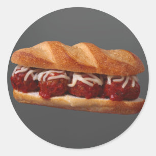 Meatball Sub Classic Round Sticker