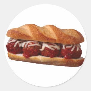 Meatball Sub Classic Round Sticker