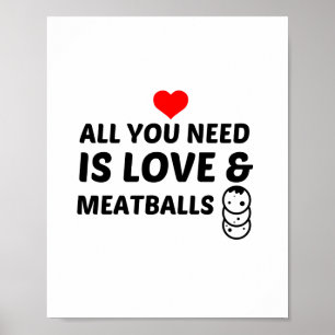MEATBALLS AND LOVE POSTER