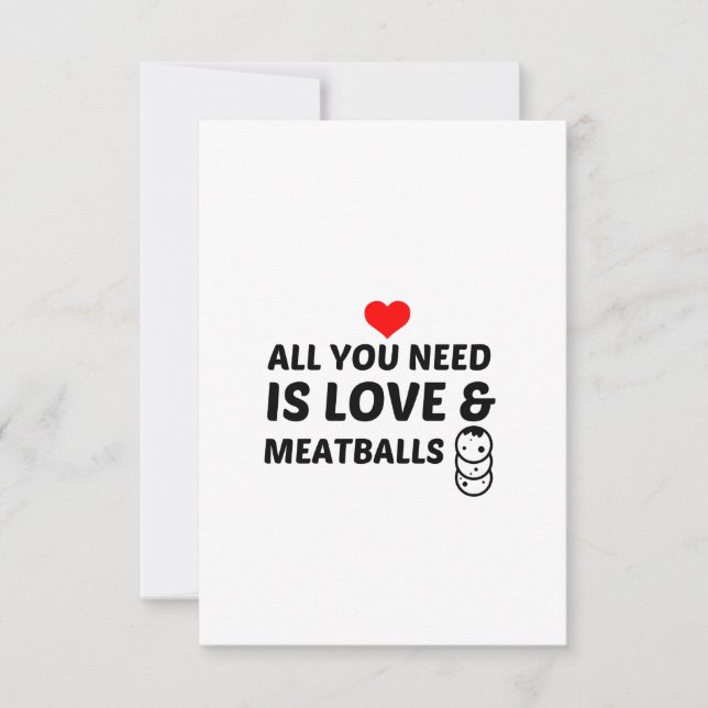 MEATBALLS AND LOVE THANK YOU CARD (Front)