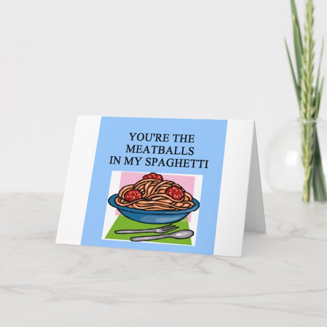 MEATBALLS and spahgetti lovers Holiday Card (Front)