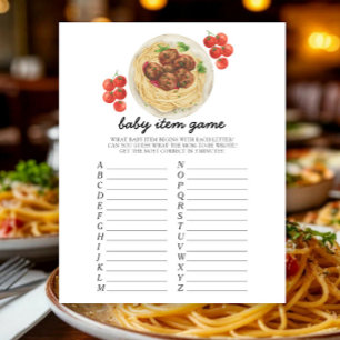 Meatballs Baby Item Game. Baby Shower Game
