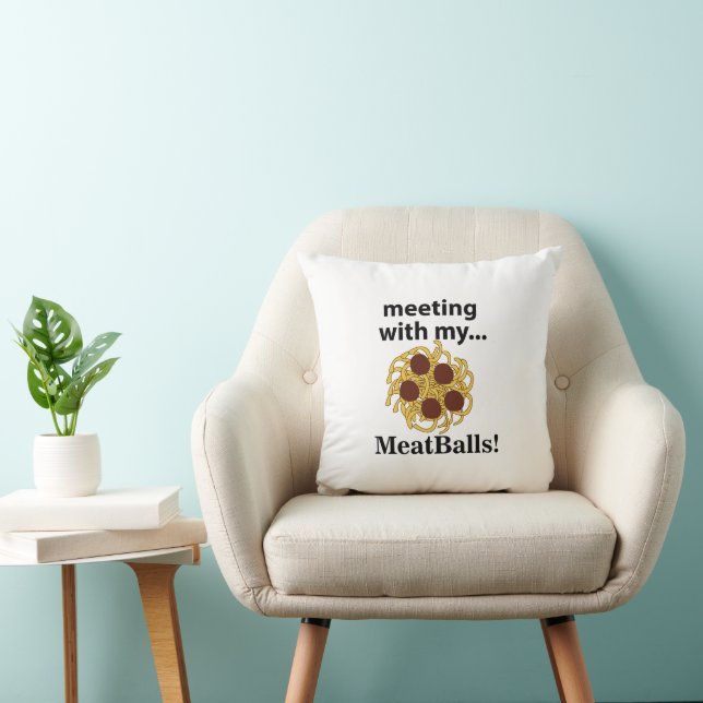Meatballs Funny Meeting With My Meatballs Cushion (Chair)