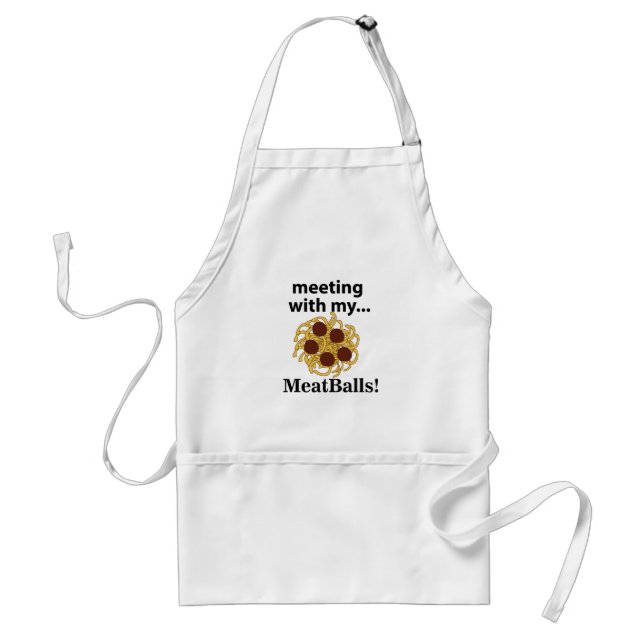 Meatballs Funny Meeting With My Meatballs Standard Apron (Front)