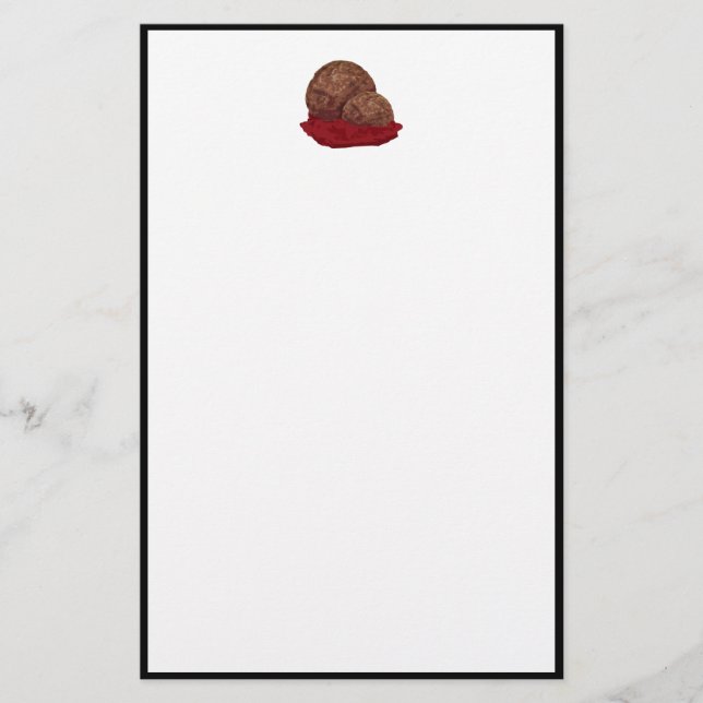 Meatballs in Sauce Stationery (Front)