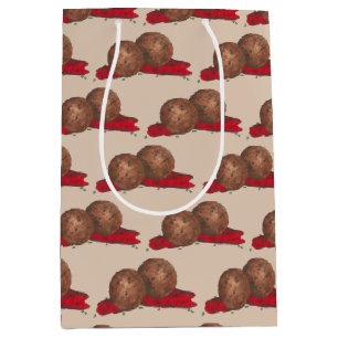 Meatballs Marinara Italian Restaurant Food Cooking Medium Gift Bag