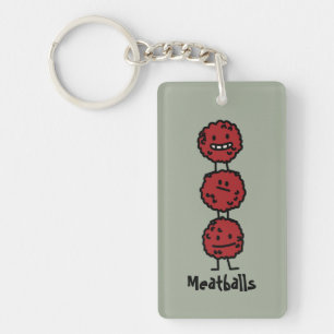 Meatballs Meatball stacked on top of each other Key Ring