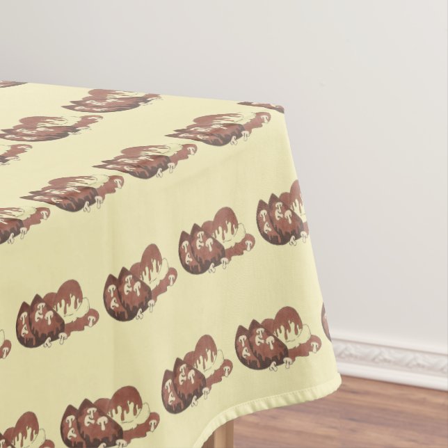 Meatloaf Meat Loaf Potatoes Mushroom Gravy Foodie Tablecloth (In Situ)