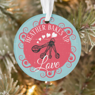 Meausring spoons baking  personalised Christmas Ornament