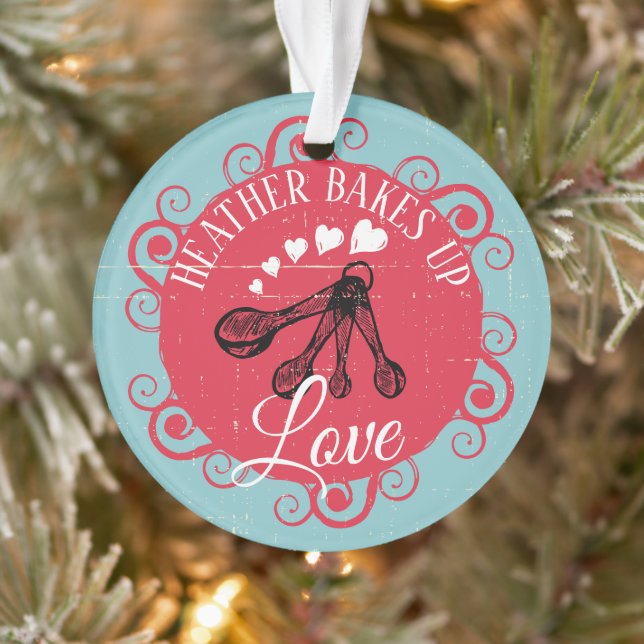Meausring spoons baking  personalised Christmas Ornament (Tree)