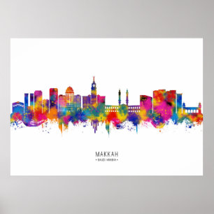 Mecca KSA Skyline Poster