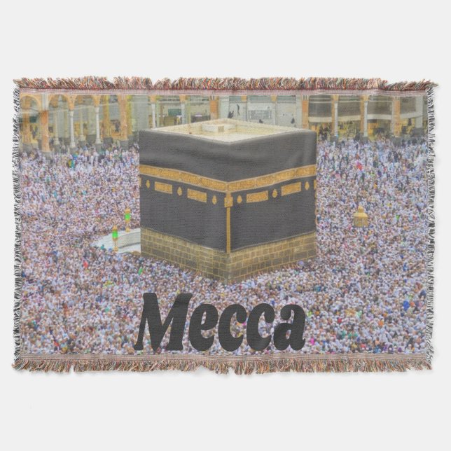 Mecca Saudi Arabia Islam’s holiest city, Kaaba Throw Blanket (Front)