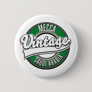 Mecca saudi arabia vintage logo 6 cm round badge