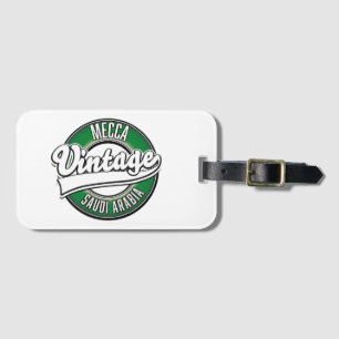 Mecca saudi arabia vintage logo luggage tag