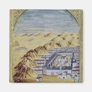 Mecca surrounded by the Mountains of Arafa Magnet