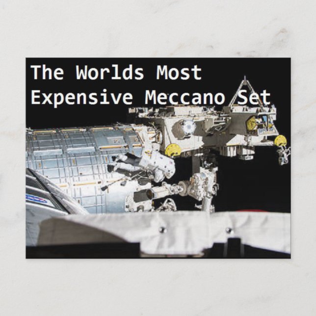 Meccano Postcard - Flat Earth Meme (Front)