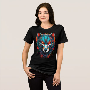 Mech Wolf Womens Tri-blend T-Shirt Shirt