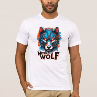 Mecha Wolf Head – Futuristic Cyberpunk Wolf Design T-Shirt
