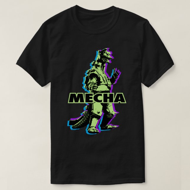 MECHAGODZILLA NEONS T-Shirt (Design Front)