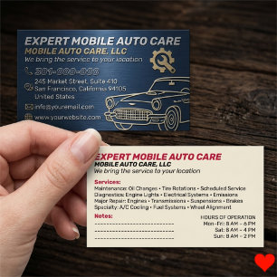 Mechani Service Auto Repair & Car AC Specialist 16 Business Card