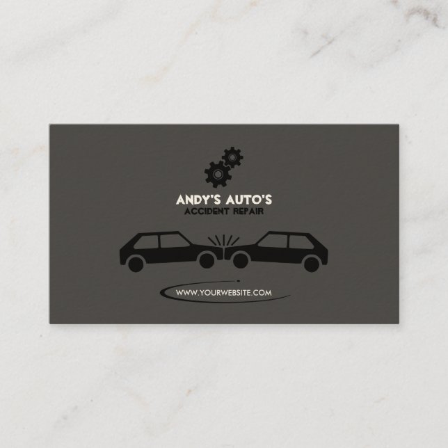 Mechanic/Accident Recovery (Grey BG) Business Card (Front)