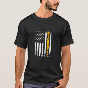 Mechanic American Flag Usa Vintage Funny Proud Mec T-Shirt