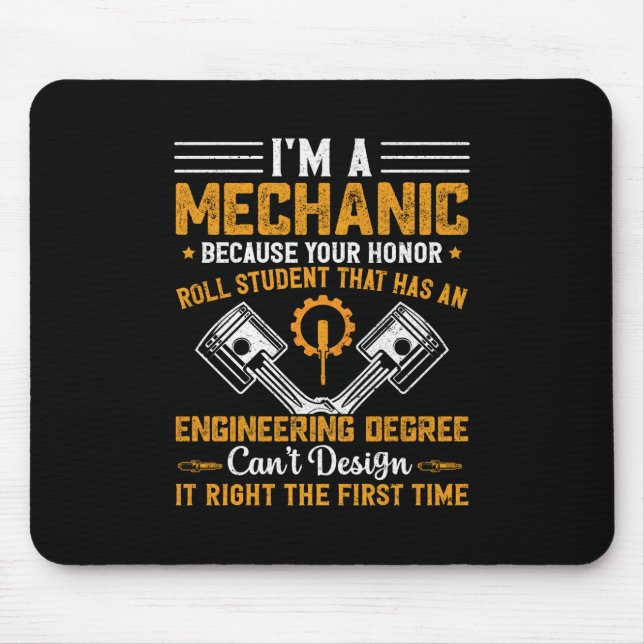 Mechanic Art | I Am A Mechanic Mouse Mat (Front)