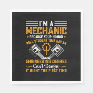 Mechanic Art   I Am A Mechanic Napkin