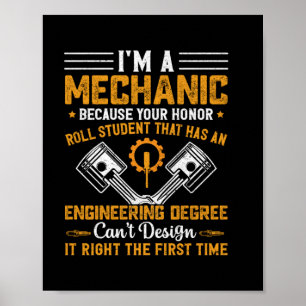 Mechanic Art I Am A Mechanic Poster
