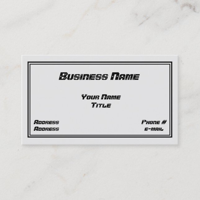 Mechanic & Auto Body Design Business Card (Front)