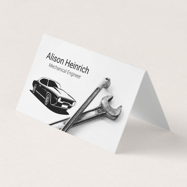 Mechanic | Auto Classic | Garage Shop Business Card (Front)