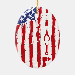 Mechanic - Auto Mechanic car maintenance trade Ceramic Tree Decoration