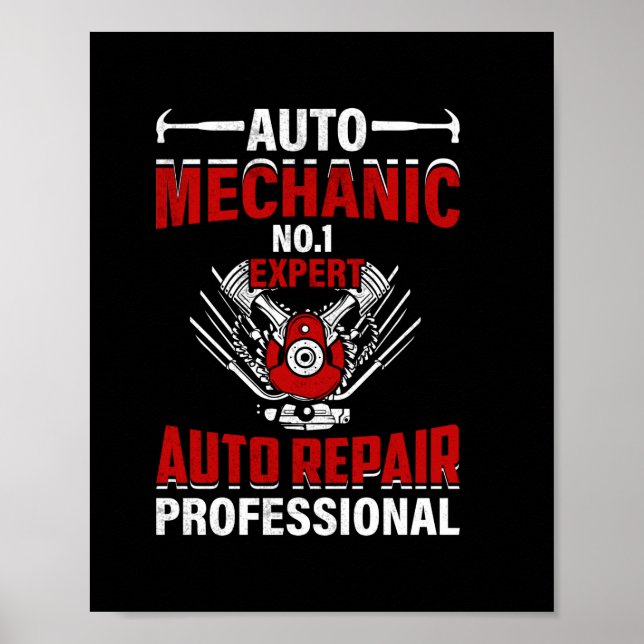 Mechanic Auto Mechanic No 1 Expert Poster (Front)