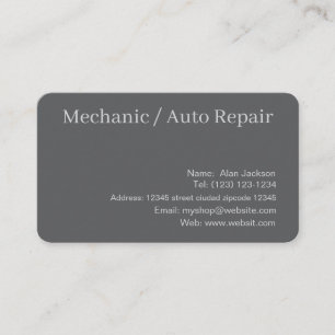 \Mechanic / Auto Repair Business card editable