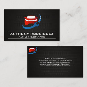 Mechanic Auto Repair Fix Icon Business Card