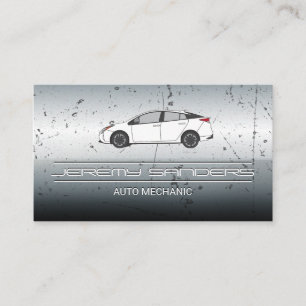 Mechanic   Auto Repair Logo   White Automobile Business Card