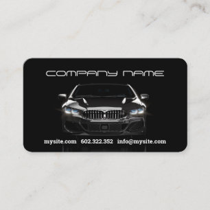 Mechanic Automotive Black Car Business Card