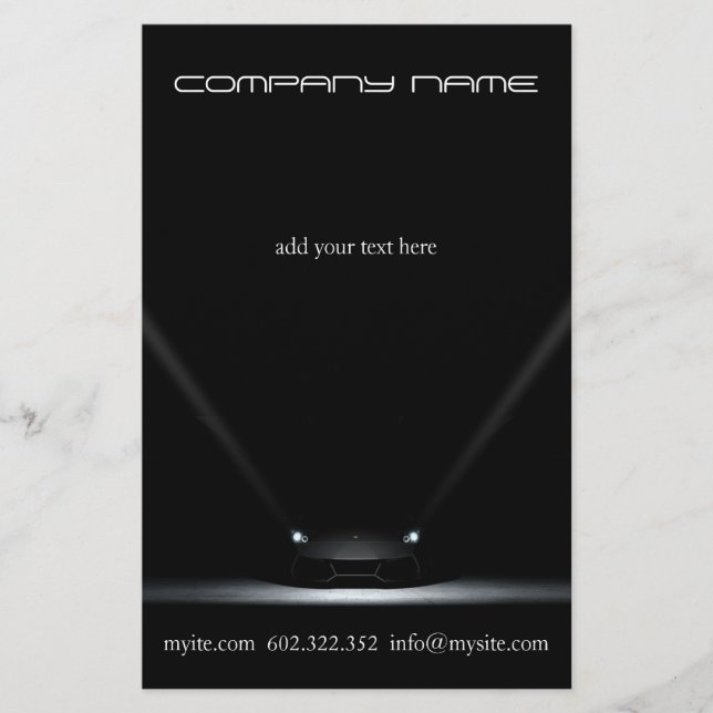 Mechanic Automotive Black Car Flyer (Front)