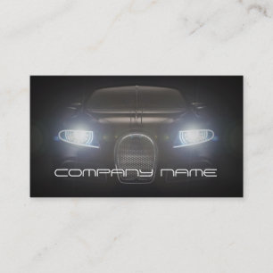 Mechanic Automotive Black  Lights Front Night Business Card