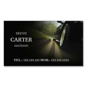 Mechanic Automotive Car Black Wheel Card