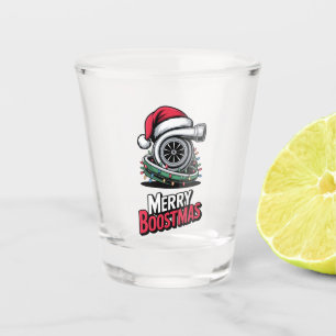 Mechanic Boost Turbo Engine Nitro Santa Lovers Shot Glass