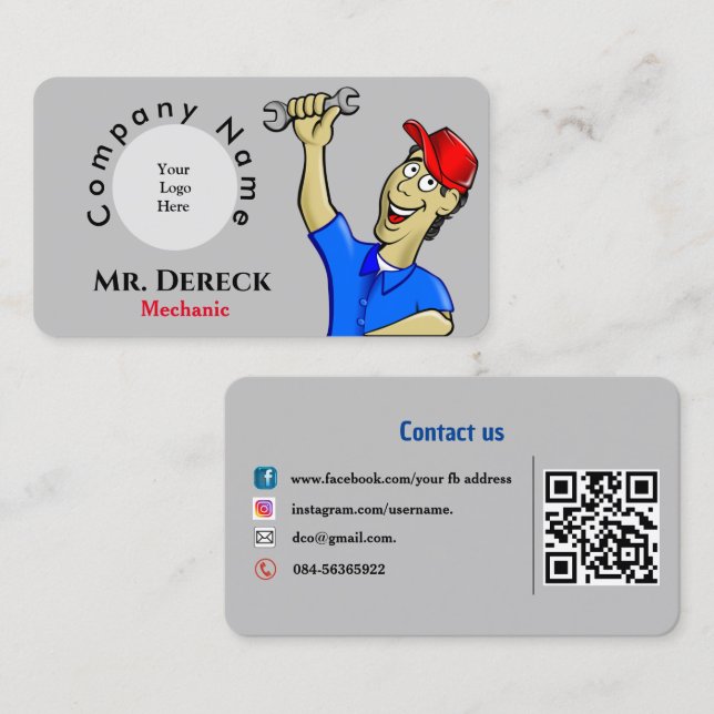 Mechanic Business Card (Front/Back)