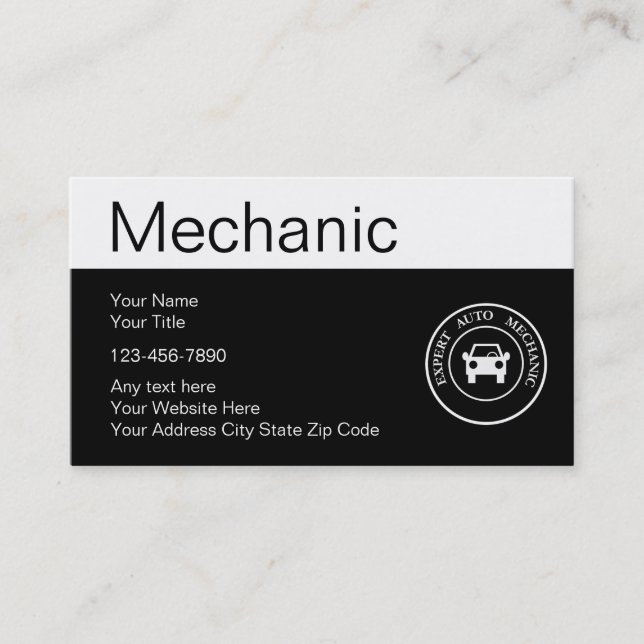 Mechanic Business Cards (Front)